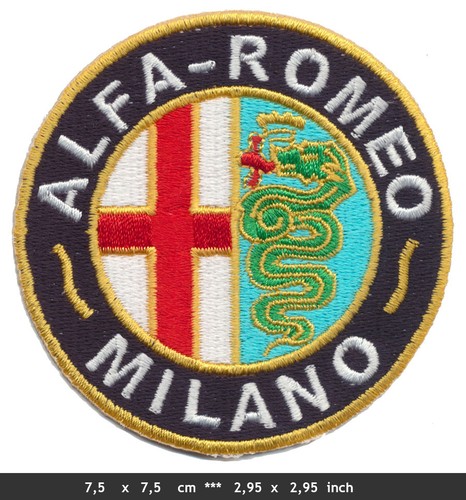 Alfa romeo milano aufnäher - alfa,